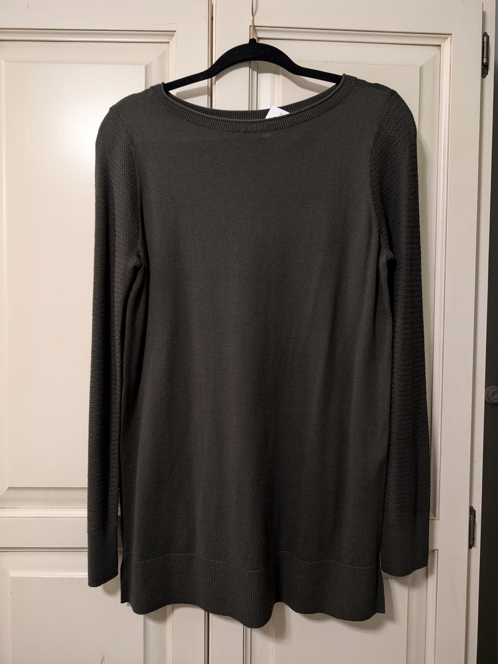 LOFT Olive Knit Long Sleeve Tunic Sweater NWT